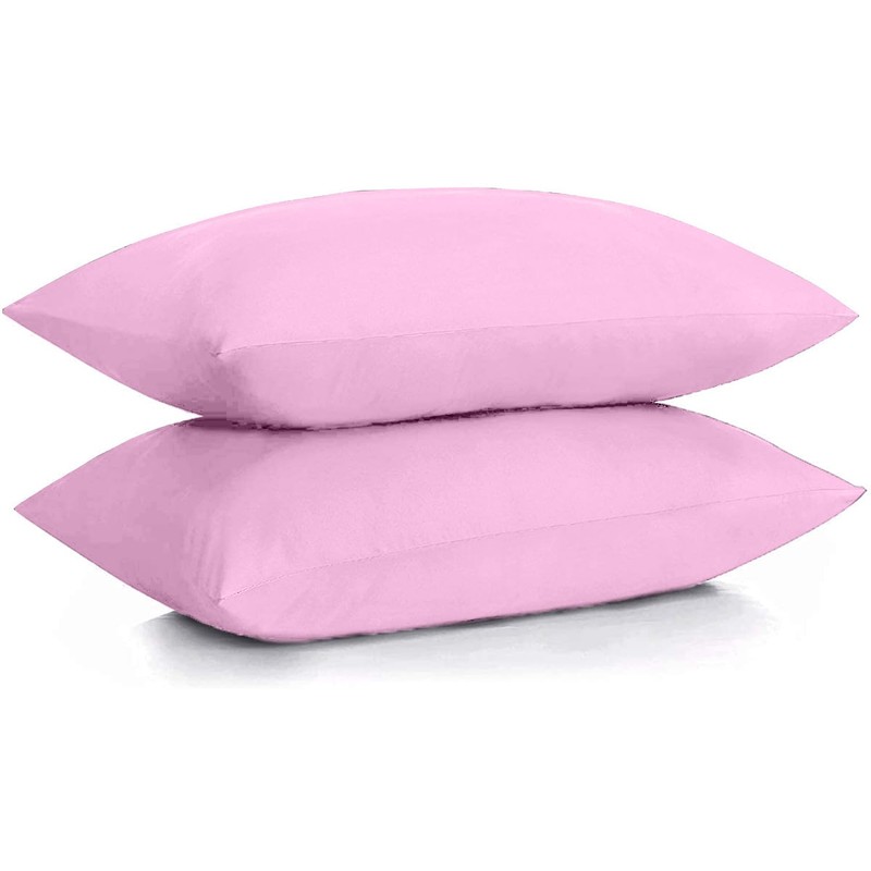 Dan River 100% Cotton Jersey Pillowcase Queen Size, Pink