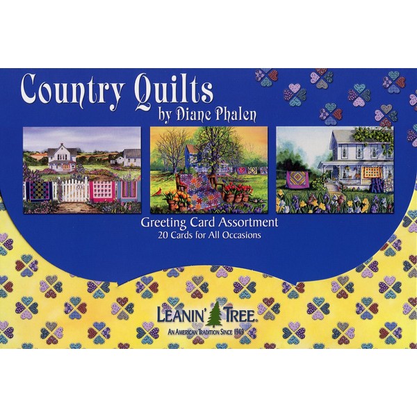 Country Quilts by Diane Phalen - Greeting Card Assortment - 20 cards with full-color interiors and 22 designed envelopes