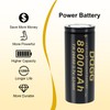ABCTOY 26650 Rechargeable Battery 3.7V Lithium 6 Pack Flat Top