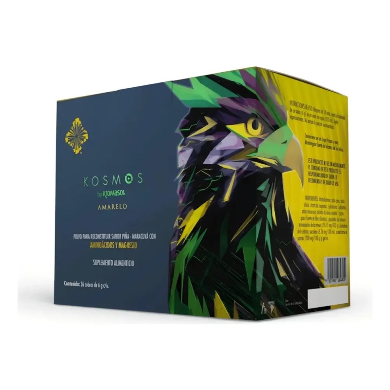 Kosmos Amarelo Sabor Piña, Antioxidantes 36 Sobres Magnesio