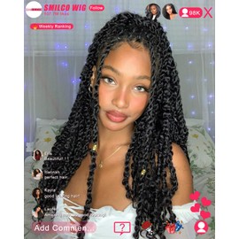 Smilco 24-Inch Spring Twist Hair - 6 Packs Passion Twist Crochet - Afro Twist Style - Pre-looped Synthetic Hair for Women - Color T1B/27