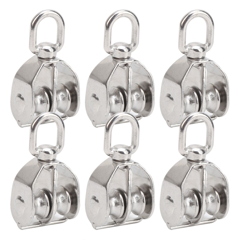 10PCS M15 Pulley Block Stainless Steel Heavy Duty Traction Wheel