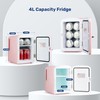 YSSOA 4L Mini Fridge with Observation Window, Portable Warmer &