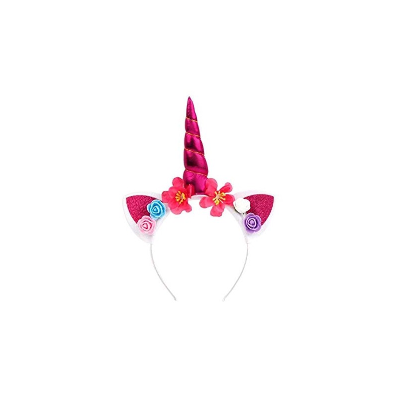EROSPA® Unicorn Headband Girls Carnival Birthday Party White Pink
