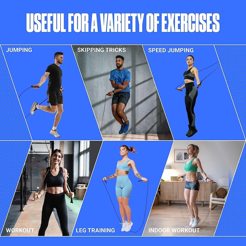 Simran Sports Pencil Skipping Rope & Hand Gripper