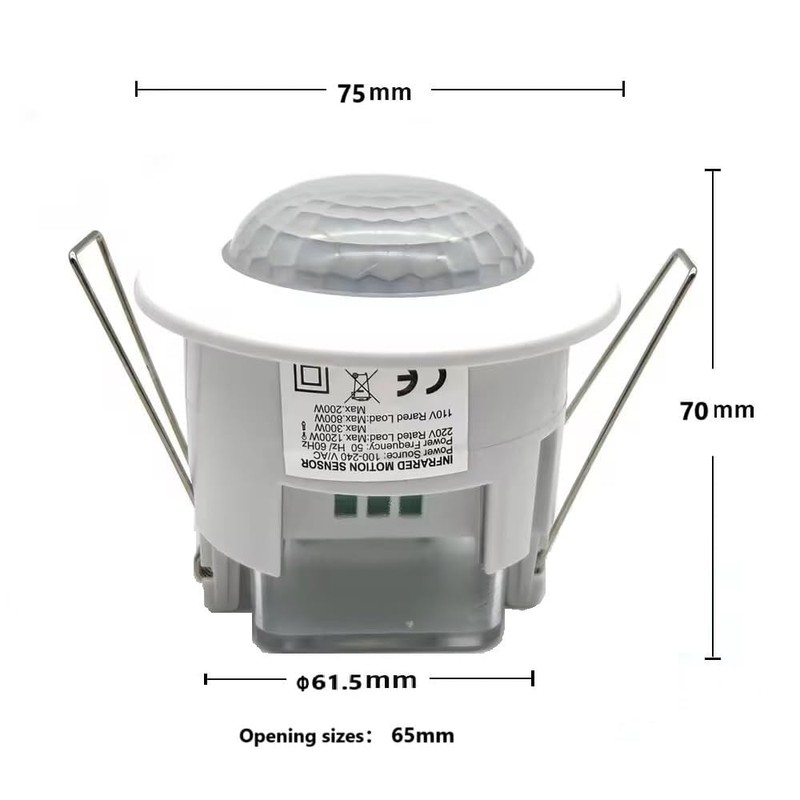 Clearhill PIR Motion Sensor 2 PCS, Ceiling Mount, Embedded Infrared