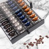 Tempered Glass Coffee Pod Drawer,Nespresso Vertuo Pod Holder Drawer for