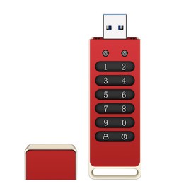 xinyee Encrypted USB Drive Secure USB Flash Drive 32GB / 64GB / 128GB / 256GB AES256-bit USB 3.0 Hardware Password Memory Stick Automatic Lock for Personal Protection Aluminum Alloy Shell with Encrypt