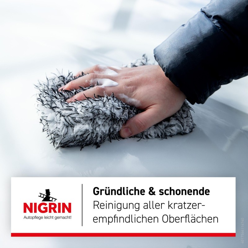 NIGRIN Car Sponge Microfibre Absorbent Lint Free Gentle on Paint