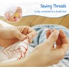 2 x thread for sewing, 1000 yard white sewing thread,