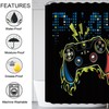 NORBEY 4 Pcs Gaming Shower Curtain Set, Classic Videogames Controller