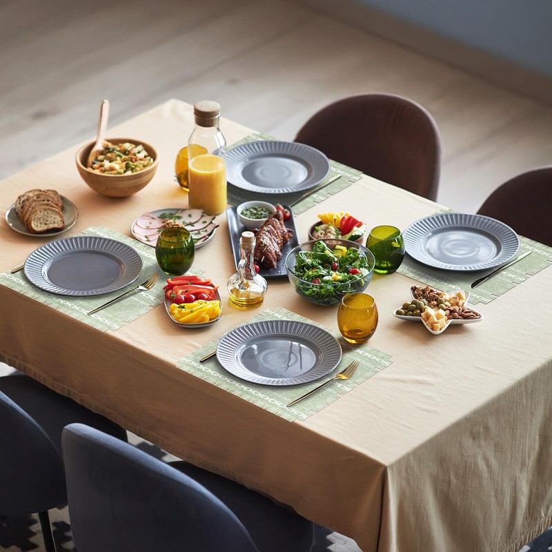 Privalace 18'' x 12'', Cotton Linen Placemats Set of 6