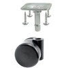 Design61 Set of 4 Universal Furniture Castors Diameter 35 mm