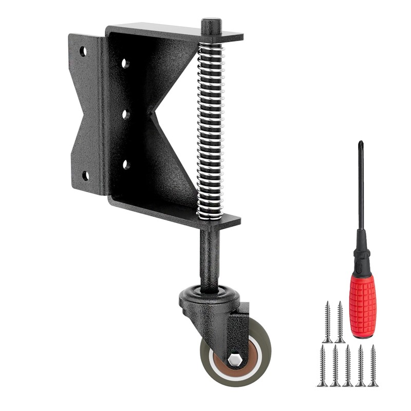 Lygoeege 2Inch Gate Wheel, 90lbs Capacity, Spring-Loaded Absorbing Solid Rubber