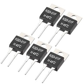 sourcing map KSD-01F Thermostat Temperature Controller 45 °C Contacts No Normal Open Pack of 5
