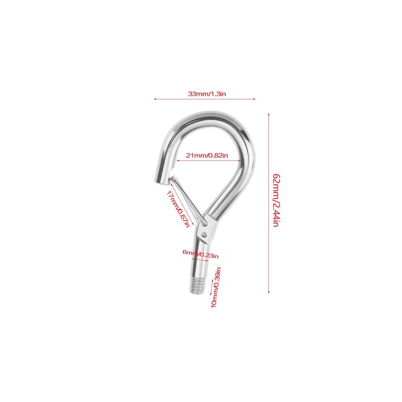 eMagTech Pack of 10 M6 screw hooks, hanging hooks with