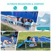 Oversized Tanning Lounge Chair for Outside, Heavy Duty Chaise Lounge