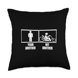 Recumbent Bike Your Brother My Brother Recumbent Bicycle Throw Pillow