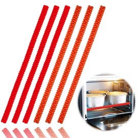 6 Pack Oven Rack Shields - Heat Resistant Silicone Oven Rack Cover 14 inches Long Oven Rack Edge Protector, Protect Against Burns and Scars