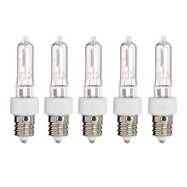 Generic JD 100 Watt 120V E11 Minican Base - JD100CL/MC (5 Pack), Clear Glass
