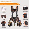 Tool Belt With Suspenders, 22 Pockets Tool Bags, Multi-Functional Adjustable