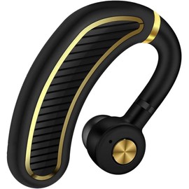 COOFINE Bluetooth Headset Single Ear Hook Wireless Headphone with Mic Noise Cancelling Waterproof Earphone Hands-Free Cell Phones Earpiece