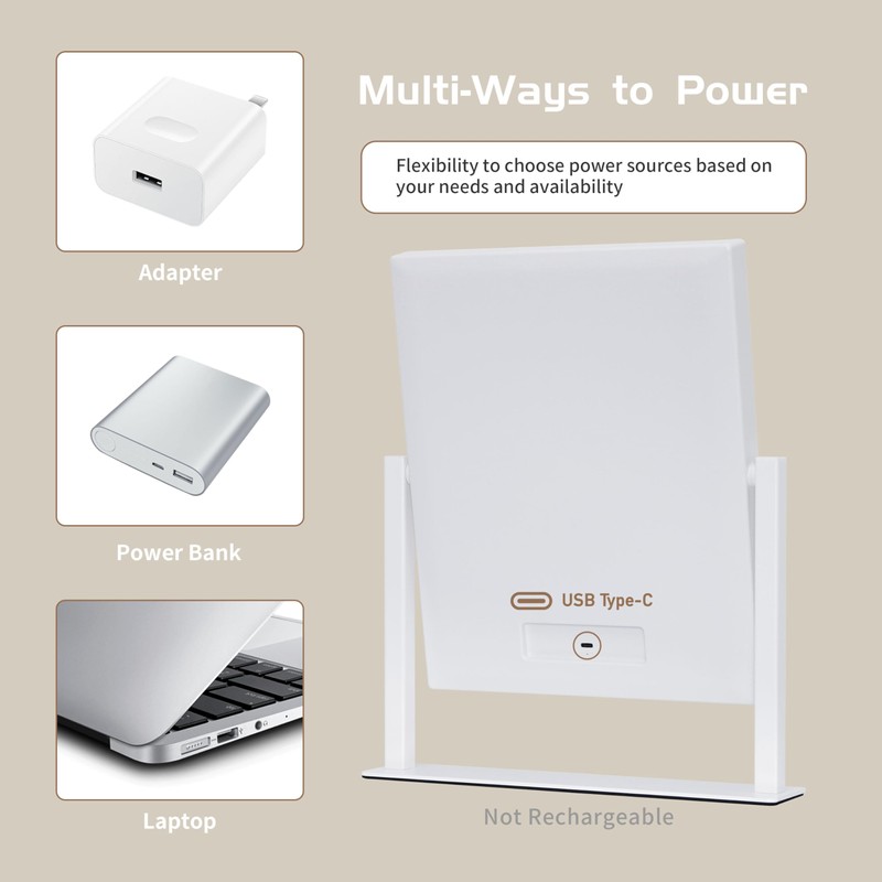 NUSVAN Vanity Mirror with Lights, Makeup Mirror with Lights,3 Color