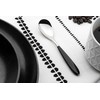 Grunwerg 2CS650BK Yin & Yang Coffee Spoons, Stainless Steel, Black