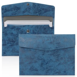 Skycase Document Bag A4, Document Bags, PU Leather, Business File Bag, Document Folder, Briefcase, File Pockets, A4, File Organiser, File Folder, Briefcase for A4 Documents, Office, School Travel,