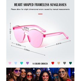 Yivaiks 8 Pack Oval Party Sunglasses Set Disco Ball Sun Glasses Colored Hippie Sunglasses