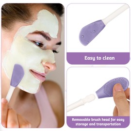 Thinp 2 Pcs Face Mask Applicator,Double-Ended Mask Applicator Tool Silicone Face Masks Brush Applicators for Applying Skin Care Products Facial Masks Brushes for Mud Clay Gel
