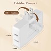 3 Way Flat Wall Outlet Extender Adapter- 2 Pack 180