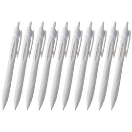 Mitsubishi Pencil Jet Stream Permanent Ballpoint Pens, 10 Pieces, 0.38, Light Gray, Easy to Write, SXN15038.37 10P