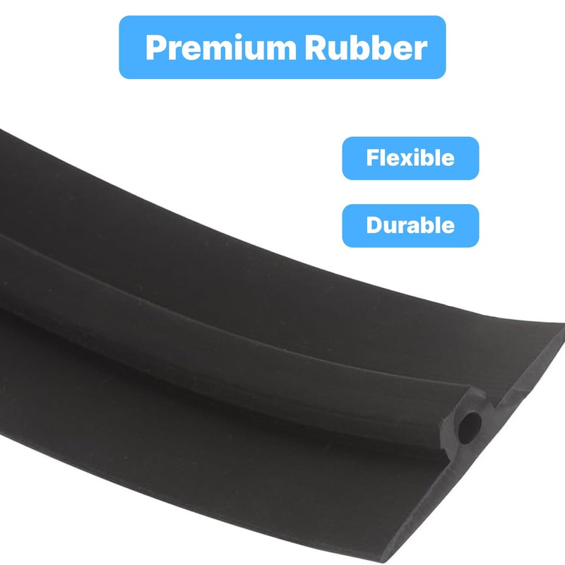 Vandrabase Inner Track Coverage L-Track Dust Protector, 2m/6.56ft Rubber Cover,