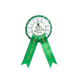 Green Irish Shamrock Rosette Badges St Patricks Day Accessories Fancy Dress Costume