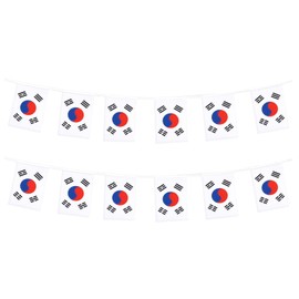 South Korea Flags Korean Small String Flag Banner Mini National Country World Flags Pennant Banners For Party Events Classroom Garden Olympics Festival Grand Opening Bar Sports Clubs Celebration