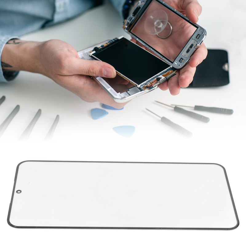 Phone Front Screen Black Glass with Professional Tools Phone Front