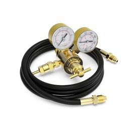 TOOLIOM Argon CO2 Regulator with 6.6FT Hose, Welding Gas Regulator for MIG and TIG, CGA580 Inlet Connection, 0-4000 PSI Input Pressure