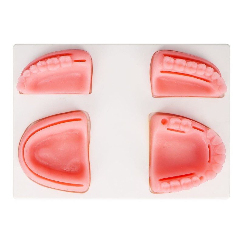 Dental Suture Practice Kit Silicone Model Pliers Tweezers Thread Oral