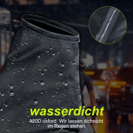 bruwaa Waterproof Cycling Overshoes, with Reflective Stripes, Reinforced Sole Tip and Adjustable Velcro Fasteners, Effective Waterproof and Moisture Resistant Overshoes