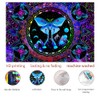 Blacklight Moth and Butterfly Tapestry,UV Reactive Mandala Tapestries Black Light