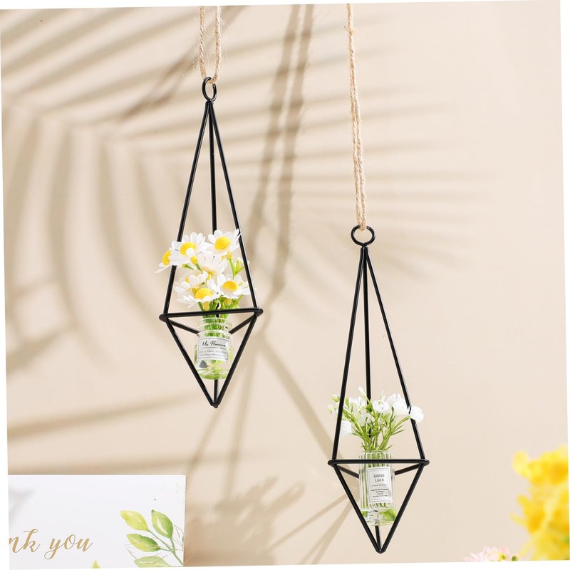 BESPORTBLE 4Pcs Hanging Planter Geometric Air Plant Holders for Wall