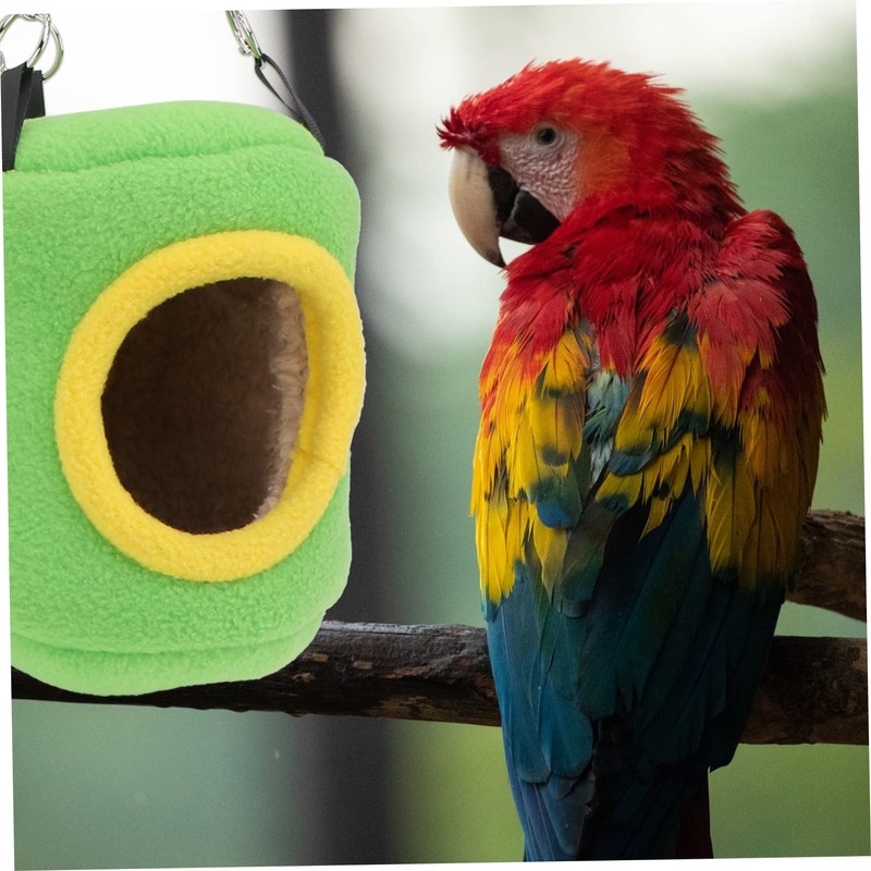 VICASKY Green Bucket Shaped Parrot Sleeping Bed Warm Cotton Nest