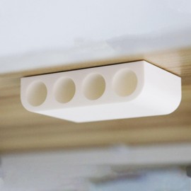 PIAOLGYI Under Desk Lip Balm Holder,Chapstick Holder Holds 4 Standard Tubes of Chapstick(White)