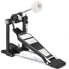 Facmogu Single Kick Bass Drum Pedal, Kick Drum Pedal Come with Classic Felt Beater Stick & Key for Foot Percussion Set Instrument, Single-Chain Heavy-duty for Beginner & Pro Drummers