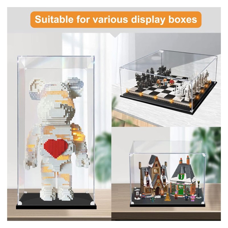 MOROBOR Acrylic Corner Brackets 16 Pieces Clear 3 Holes Rounded