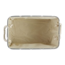 Bone Dry Pet Storage Collection Paw and Bone Print, Large Rectangle, 17.5x12x15 Gray Trellis