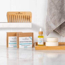 J&L Naturals Essentials Hair Care Kit | For Thicker, Healthier Hair | Vegan, Cruelty-Free, Sustainable, Sulphate-Free | Made in US | Woman + Family Owned (Growth (Peppermint & Rosemary), 4-Piece Set)