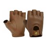 Men's Half Finger Leather Fingerless Biker Cycling Wheelchair Motorcycle Gym