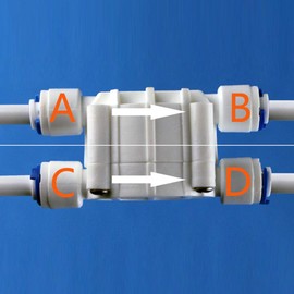 4pcs 4-Way Auto Shut Off Valve, 4 Way 1/4 Port Auto Shut Off Valve, Ro Auto Shut-Off Valve Switch, Auto Shut Off Valve for Ro Water Purifier Reverse Osmosis System